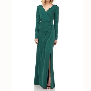 Kay Unger. Adelina Long Sleeved Gown.